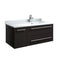 Fresca Lucera 36" Espresso Wall Hung Modern Bathroom Cabinet w/ Top & Undermount Sink - Right Version FCB6136ES-UNS-R-CWH-U