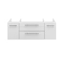 Fresca Lucera 42" White Wall Hung Undermount Sink Modern Bathroom Cabinet FCB6142WH-UNS