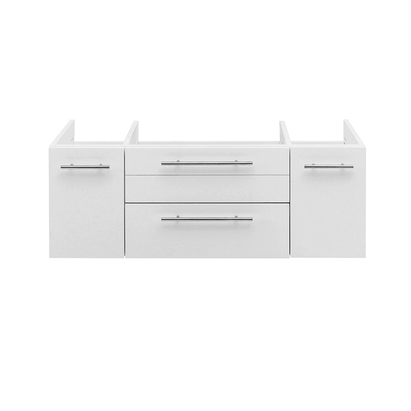 Fresca Lucera 42" White Wall Hung Undermount Sink Modern Bathroom Cabinet FCB6142WH-UNS