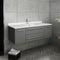 Fresca Lucera 48" Gray Wall Hung Modern Bathroom Cabinet with Top and Undermount Sink FCB6148GR-UNS-CWH-U