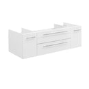 Fresca Lucera 48" White Wall Hung Double Vessel Sink Modern Bathroom Cabinet FCB6148WH-VSL-D