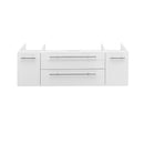 Fresca Lucera 48" White Wall Hung Vessel Sink Modern Bathroom Cabinet FCB6148WH-VSL