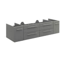 Fresca Lucera 60" Gray Wall Hung Single Undermount Sink Modern Bathroom Cabinet FCB6160GR-UNS