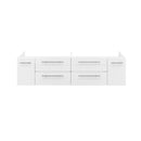 Fresca Lucera 60" White Wall Hung Double Undermount Sink Modern Bathroom Cabinet FCB6160WH-UNS-D