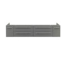 Fresca Lucera 72" Gray Wall Hung Double Undermount Sink Modern Bathroom Cabinet FCB6172GR-UNS