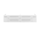 Fresca Lucera 72" White Wall Hung Double Undermount Sink Modern Bathroom Cabinet FCB6172WH-UNS