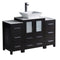 Fresca Torino 48" Espresso Modern Bathroom Cabinets w/ Top & Vessel Sink FCB62-122412ES-CWH-V