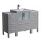 Fresca Torino 48" Gray Modern Bathroom Cabinets w/ Integrated Sink FCB62-122412GR-I