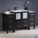 Fresca Torino 54" Espresso Modern Bathroom Cabinets with Integrated Sink FCB62-123012ES-I