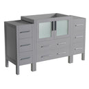 Fresca Torino 54" Gray Modern Bathroom Cabinets FCB62-123012GR