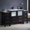 Fresca Torino 60" Espresso Modern Bathroom Cabinets w/ Integrated Sink FCB62-123612ES-I