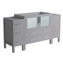 Fresca Torino 60" Gray Modern Bathroom Cabinets FCB62-123612GR