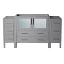 Fresca Torino 60" Gray Modern Bathroom Cabinets FCB62-123612GR