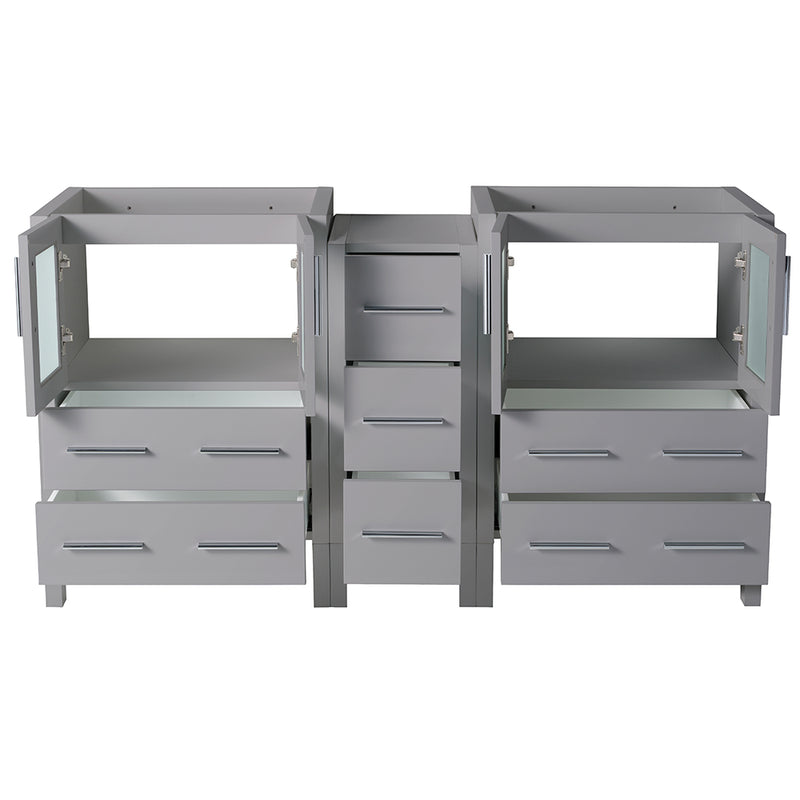 Fresca Torino 60" Gray Modern Bathroom Cabinets FCB62-241224GR