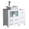 Fresca Torino 36" White Modern Bathroom Cabinets w/ Top & Vessel Sink FCB62-2412WH-CWH-V