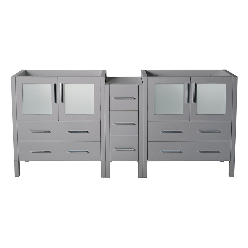 Fresca Torino 72" Gray Modern Bathroom Cabinets FCB62-301230GR