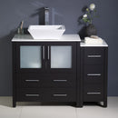 Fresca Torino 42" Espresso Modern Bathroom Cabinets with Top and Vessel Sink FCB62-3012ES-CWH-V