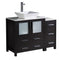 Fresca Torino 42" Espresso Modern Bathroom Cabinets w/ Top & Vessel Sink FCB62-3012ES-CWH-V