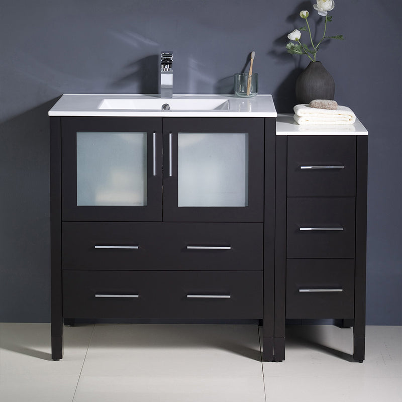 Fresca Torino 42" Espresso Modern Bathroom Cabinets with Integrated Sink FCB62-3012ES-I