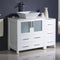 Fresca Torino 42" White Modern Bathroom Cabinets with Top and Vessel Sink FCB62-3012WH-CWH-V