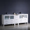 Fresca Torino 84" White Modern Double Sink Bathroom Cabinets with Integrated Sinks FCB62-361236WH-I