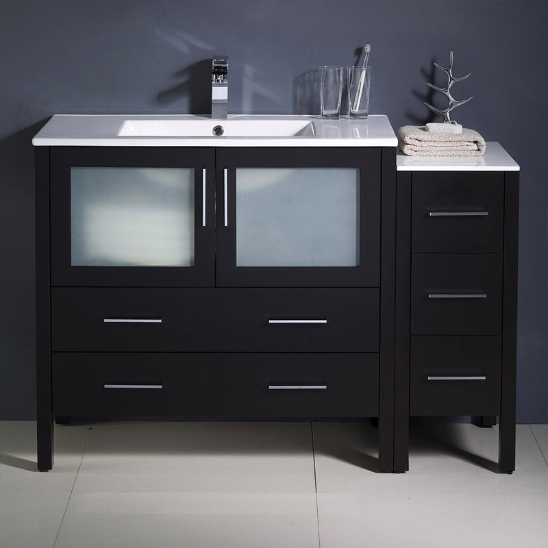 Fresca Torino 48" Espresso Modern Bathroom Cabinets with Integrated Sink FCB62-3612ES-I