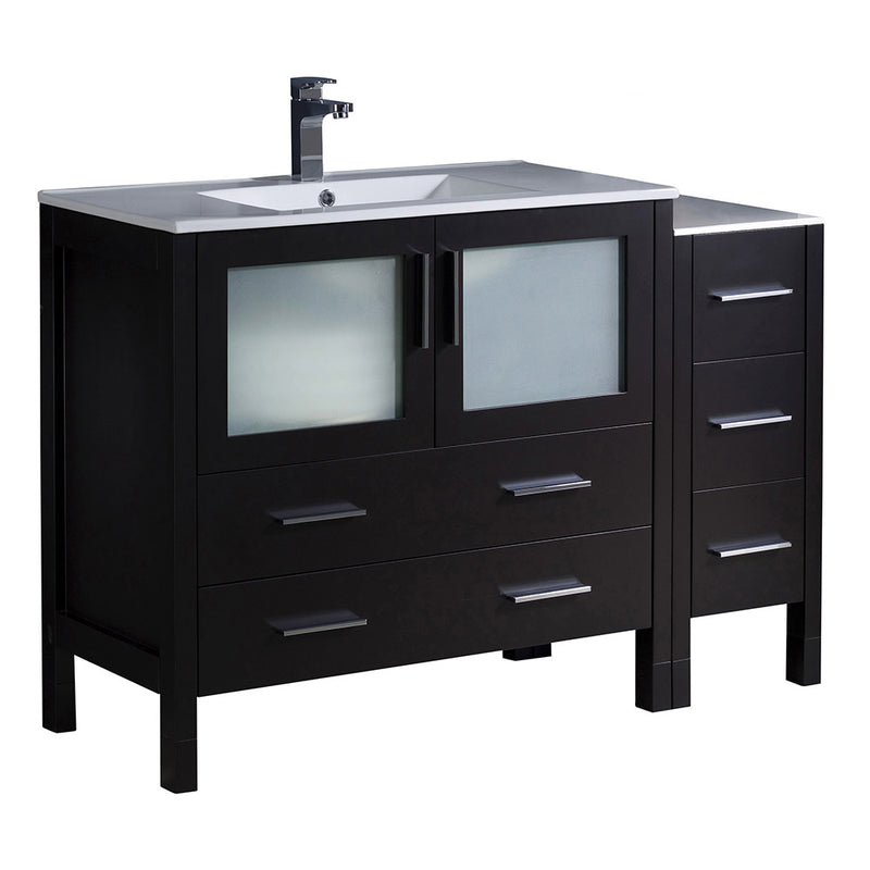 Fresca Torino 48" Espresso Modern Bathroom Cabinets w/ Integrated Sink FCB62-3612ES-I