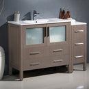 Fresca Torino 48" Gray Oak Modern Bathroom Cabinet with Integrated Sink FCB62-3612GO-I