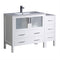 Fresca Torino 48" White Modern Bathroom Cabinets w/ Integrated Sink FCB62-3612WH-I