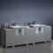 Fresca Torino 84" Gray Modern Double Sink Bathroom Cabinets with Integrated Sinks FCB62-72GR-I