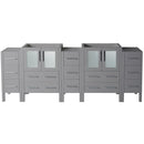 Fresca Torino 72" Gray Modern Bathroom Cabinets FCB62-72GR