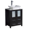 Fresca Torino 24" Espresso Modern Bathroom Cabinet w/ Top & Vessel Sink FCB6224ES-CWH-V