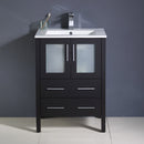 Fresca Torino 24" Espresso Modern Bathroom Cabinet with Integrated Sink FCB6224ES-I