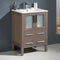 Fresca Torino 24" Gray Oak Modern Bathroom Cabinet with Integrated Sink FCB6224GO-I