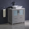 Fresca Torino 30" Gray Modern Bathroom Cabinet with Top and Vessel Sink FCB6230GR-CWH-V