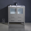 Fresca Torino 30" Gray Modern Bathroom Cabinet with Integrated Sink FCB6230GR-I