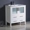 Fresca Torino 30" White Modern Bathroom Cabinet with Integrated Sink FCB6230WH-I