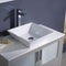 Fresca Torino 36" Gray Modern Bathroom Cabinet with Vessel Sink FCB6236GR-CWH-V