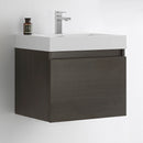 Fresca Nano 24" Gray Oak Modern Bathroom Cabinet with Integrated Sink FCB8006GO-I