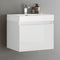 Fresca Nano 24" White Modern Bathroom Cabinet with Integrated Sink FCB8006WH-I