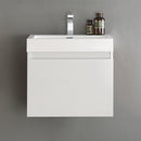 Fresca Nano 24" White Modern Bathroom Cabinet with Integrated Sink FCB8006WH-I