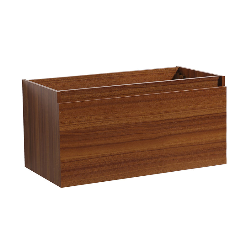 Fresca Mezzo 36" Teak Wall Hung Modern Bathroom Cabinet FCB8008TK