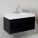 Fresca Mezzo 39" Black Modern Bathroom Cabinet with Integrated Sink FCB8010BW-I