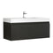 Fresca Mezzo 48" Black Wall Hung Modern Bathroom Cabinet w/ Integrated Sink FCB8011BW-I