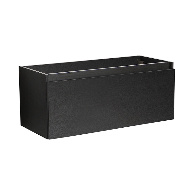 Fresca Mezzo 48" Black Wall Hung Modern Bathroom Cabinet FCB8011BW