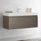 Fresca Mezzo 48" Gray Oak Wall Hung Modern Bathroom Cabinet with Integrated Sink FCB8011GO-I