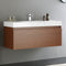 Fresca Mezzo 48" Teak Wall Hung Modern Bathroom Cabinet with Integrated Sink FCB8011TK-I