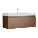 Fresca Mezzo 48" Teak Wall Hung Modern Bathroom Cabinet w/ Integrated Sink FCB8011TK-I