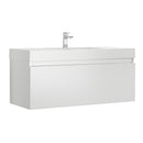 Fresca Mezzo 48" White Wall Hung Modern Bathroom Cabinet w/ Integrated Sink FCB8011WH-I