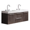 Fresca Opulento 54" Gray Oak Modern Double Sink Bathroom Cabinet w/ Integrated Sinks FCB8013GO-I